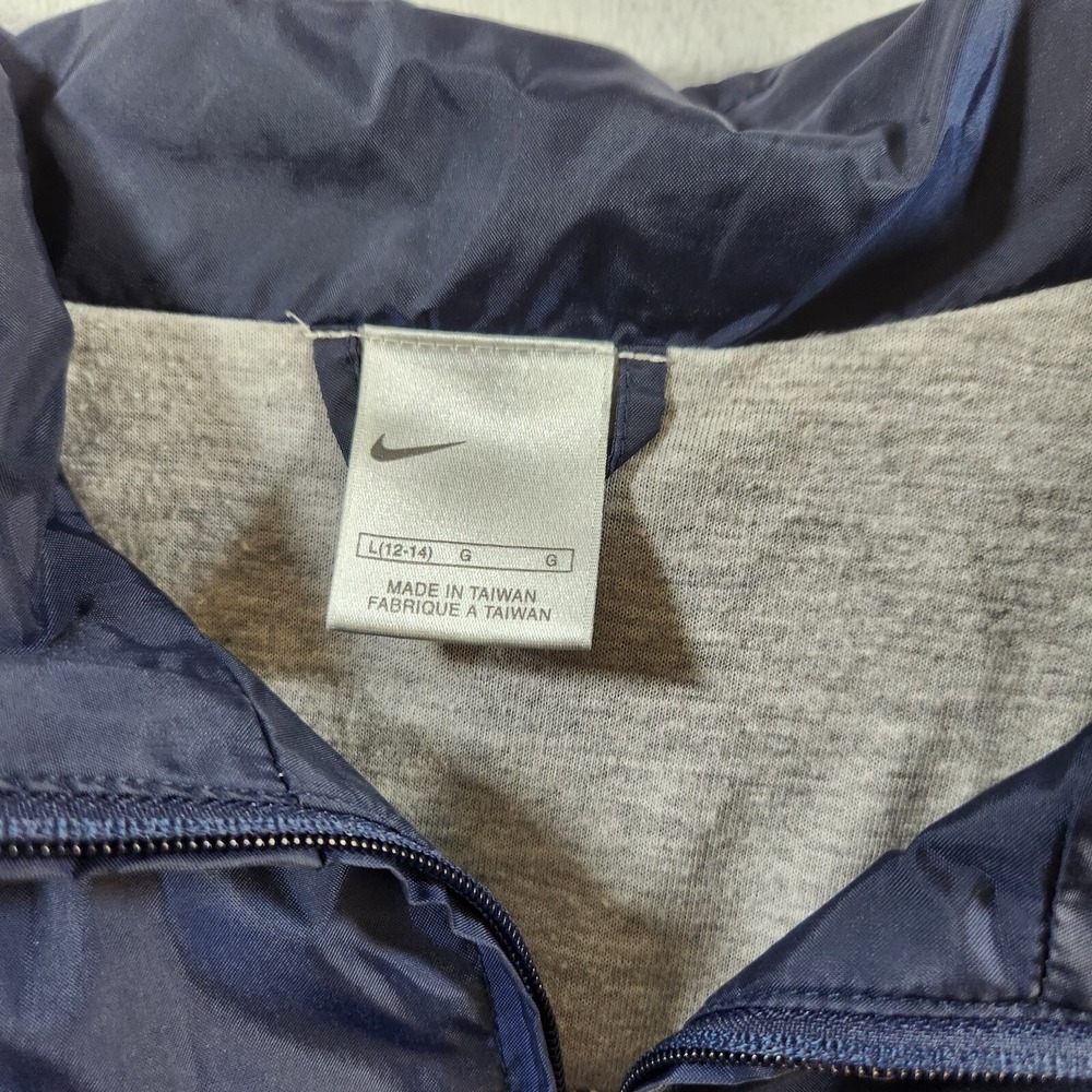 Nike Track Suit Womens Size L (14-16) Navy Blue Y2K Style Zip Ankles Lined- READ - Picture 13 of 15